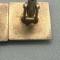 Vintage Gold-Tone Swank Rectangular Cufflinks With Etched Details