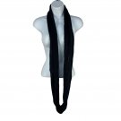 Long Navy Blue Mesh Knit Infinity Scarf One Size Soft Lightweight Acrylic Fabric