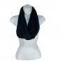 Long Navy Blue Mesh Knit Infinity Scarf One Size Soft Lightweight Acrylic Fabric