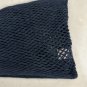 Long Navy Blue Mesh Knit Infinity Scarf One Size Soft Lightweight Acrylic Fabric