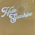 CATO Hello Sunshine Yellow Graphic Tee 14/16W Womens V-Neck Relaxed Fit