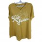 CATO Hello Sunshine Yellow Graphic Tee 14/16W Womens V-Neck Relaxed Fit