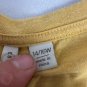 CATO Hello Sunshine Yellow Graphic Tee 14/16W Womens V-Neck Relaxed Fit