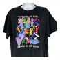 Gildan Ultra Cotton Together We Will Fight Black T-Shirt Medium Graphic Print