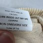 Beige Ribbed Hoodie Sweatshirt 2XL 100% Polyester Pullover With Kangaroo Pocket