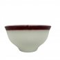 Vintage Restaurant Ware Ceramic Coffee Cup White & Maroon Trim
