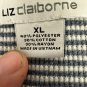 Liz Claiborne Women’s XL Animal Print Long Sleeve Top Gray Casual