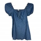 Forever 21 Plus Denim Dress 2X Puff Sleeve Smocked Back Casual Feminine Blue Forever 21 Plus Denim Dress 2X Puff Sleeve Smocked Back Casual Feminine Blue