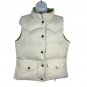 American Eagle Outfitters Womens Large White Puffer Vest Sleeveless Green Lining