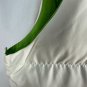 American Eagle Outfitters Womens Large White Puffer Vest Sleeveless Green Lining