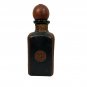 Leather Wrapped Whiskey Decanter With Lion Motif & Wooden Stopper A Menini Italy