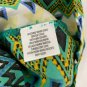 Bar III Womens Small Sleeveless Teal & Gold Geometric Print Dress