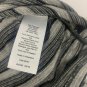 Talbots Womenâs Large Stripe Long Sleeve Crew Neck Top Black Metallic