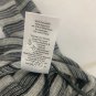 Talbots Womenâs Large Stripe Long Sleeve Crew Neck Top Black Metallic