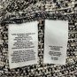 Jones New York Womens Open Front Cardigan Black White Knit Short Sleeve 1X