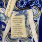 Blue & White Boho Print Womens Sleeveless Halter Top XS Lightweight