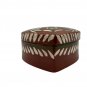 Hand-Painted Heart-Shaped Ceramic Trinket Box With Parrot Design