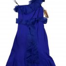 Nue By Shani Plum One-Shoulder Ruffle Trim Dress Size 10 Body Architecture Nue By Shani Plum One-Shoulder Ruffle Trim Dress Size 10 Body Architecture