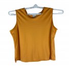 Appàrenza Womens XL Orange Sleeveless Blouse 100% Polyester Casual Wear