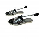 Cole Haan Womens Metallic Silver Slide Sandals Size 9.5 B Leather Upper