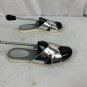 Cole Haan Womens Metallic Silver Slide Sandals Size 9.5 B Leather Upper