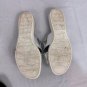 Cole Haan Womens Metallic Silver Slide Sandals Size 9.5 B Leather Upper