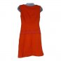 Jessica Simpson Sleeveless Orange Lace Detail Dress Womens Size 4 Cotton Blend