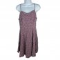Old Navy Womens Plum Diamond Print Sleeveless Waisted Cami Dress Medium Rayon