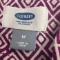 Old Navy Womens Plum Diamond Print Sleeveless Waisted Cami Dress Medium Rayon
