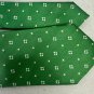 Tattersall Green Silk Tie With White Clover Pattern