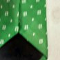 Tattersall Green Silk Tie With White Clover Pattern