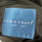 Towncraft Pinstripe Mens Suit Jacket 44L Classic Fit Black Gray 2 Button Blazer