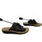 Cliffs White Mountain Womens Black Floral Sandals Size 7 Leather & Suede Upper