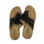 Cliffs White Mountain Womens Black Floral Sandals Size 7 Leather & Suede Upper
