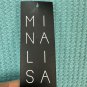 Mina Lisa Azure Waffle Knit Cuffed Lounge Robe Size Medium