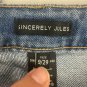 Sincerely Jules Distressed Womens Jeans Medium Blue Size 9 29 Relaxed Fit Denim