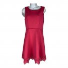 Cynthia Rowley Pink Sleeveless Fit & Flare Dress With Laser Cut Hem Cynthia Rowley Pink Sleeveless Fit & Flare Dress With Laser Cut Hem