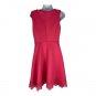 Cynthia Rowley Pink Sleeveless Fit & Flare Dress With Laser Cut Hem