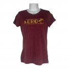 Aeropostale Womens California Graphic Tee Size M Maroon Casual Short Sleeve