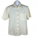 Faded Glory Mens White Short Sleeve Button-Up Shirt Size M Cotton/Polyester
