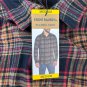 Eddie Bauer Mens Medium Flannel Shirt Night Sky Ohio Plaid