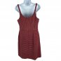 Ann Taylor Loft Striped Red & Black Sleeveless A-Line Dress Size 6