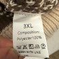 3XL Beige Polyester Knit Sweater Mens Fair Isle Pattern Warm Winterwear