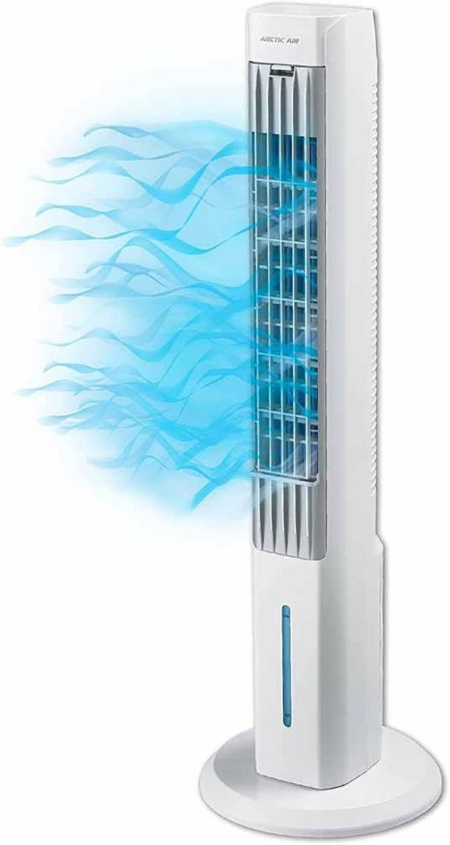Arctic Air Tower Indoor Evaporative Cooler with Oscillating and Quiet Fan