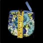2 Vera Bradley Zip ID Case Blueberry Blooms Blue White Floral Mini Pouch Wallet
