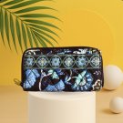 4x7in Vera Bradley  Zip Travel Organizer Wallet Java Blue