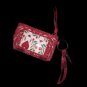 NEW Vera Bradley Zip ID Case with Lanyard Imperial Hearts Red