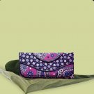 Vera Bradley Clutch Trifold Snap Oversided Spring2011 Boysenberry
