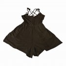Streetwear Society Women's Black Solid Strappy Sleeveless Romper Size M