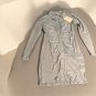 Birch and Stone Blue Ruched Button-Front Collared Long Sleeve Shirt Dress S